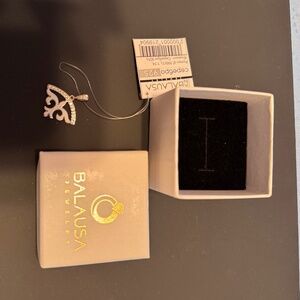 Balausa Jewelry 925 Silver Pendant with Cubic Zirconia